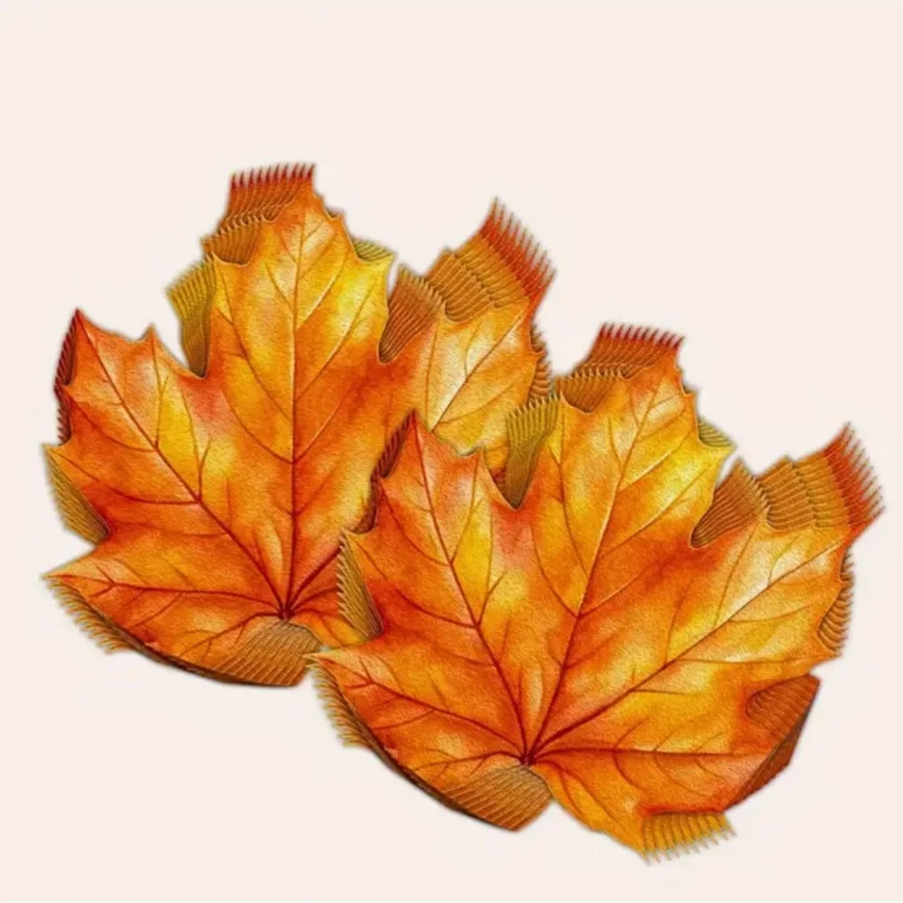 Autumn Maple Shaped Leaves Paper Napkins Party Decor - 20pcs